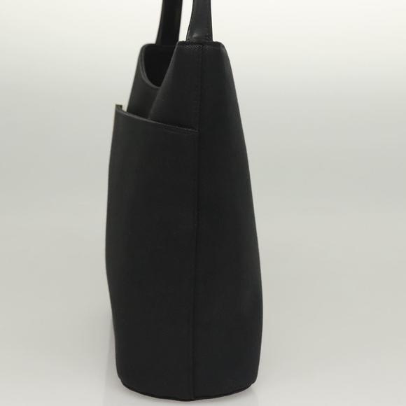 GIVENCHY Shoulder Bag Canvas Black Gold Auth yk19066